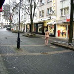 At the shopping streets