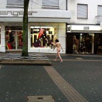 At the shopping streets