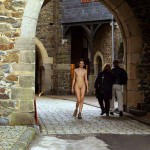 In a castle tourist attraction