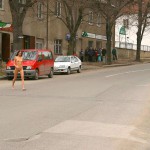 On the streets and at a. onstruction site