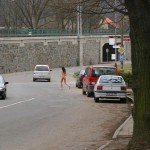 On the streets and at a. onstruction site