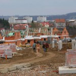 On the streets and at a. onstruction site