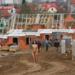 On the streets and at a. onstruction site