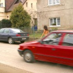 On the streets and at a. onstruction site