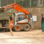 On the streets and at a. onstruction site