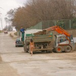 On the streets and at a. onstruction site