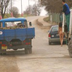On the streets and at a. onstruction site