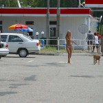 At a highway rest stop