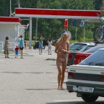 At a highway rest stop