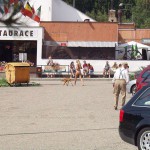 At a highway rest stop