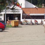 At a highway rest stop