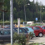 At a highway rest stop