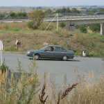 At a highway rest stop