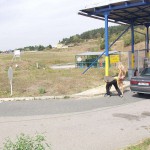 At a highway rest stop