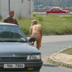 At a highway rest stop