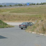 At a highway rest stop