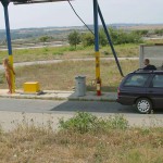 At a highway rest stop