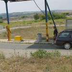 At a highway rest stop