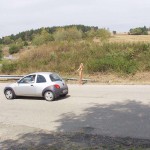 At a highway rest stop