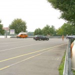 At a street race track