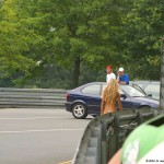 At a street race track