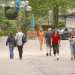 At a street race track