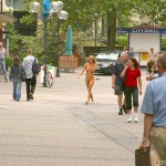 At a street race track