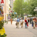 At a street race track