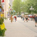 At a street race track