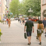 At a street race track