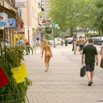 At a street race track