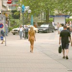 At a street race track