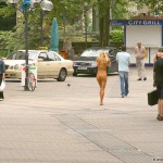 At a street race track