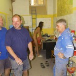 At a construction site