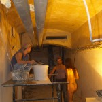 At a construction site