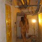 At a construction site