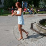 At several fountains in the city