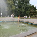 At several fountains in the city