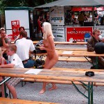 In a very well frequented street