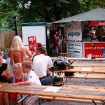 In a very well frequented street