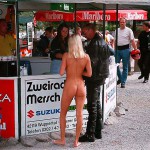 In a very well frequented street