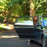 In a park and in the village