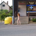 In a park and in the village