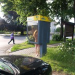 In a park and in the village