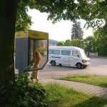 In a park and in the village