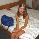 In a hotel and a small disco