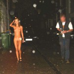 In a hotel and a small disco