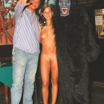 In a hotel and a small disco