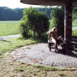 In a public park First in the middle of a meadow