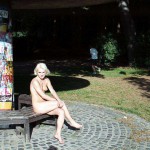 In a public park First in the middle of a meadow